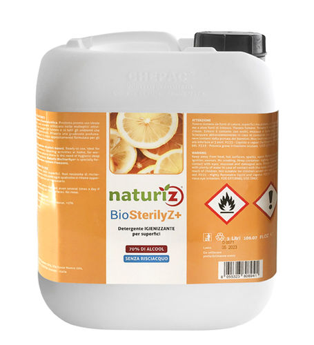 Naturiz BioSterilyZ+ (5lt) Detergente igienizzante per superfici con 70% di Alcool